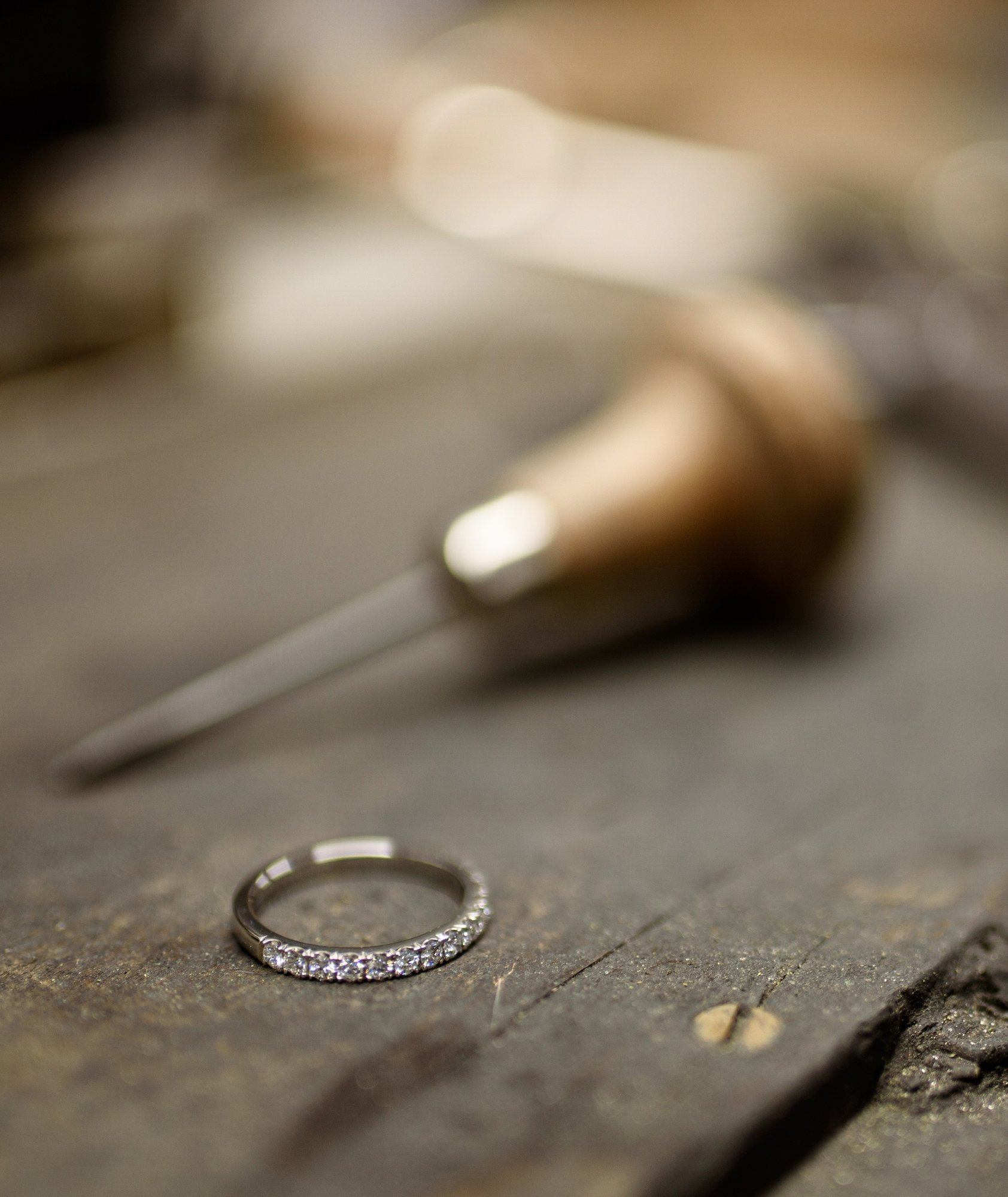 wedding ring on bench 2